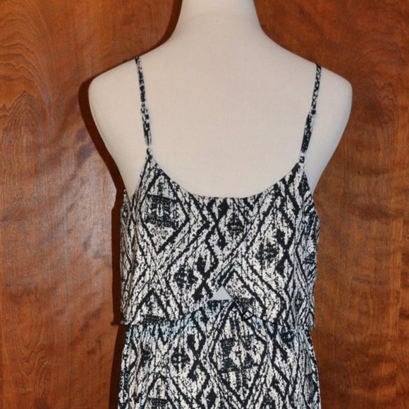 Saint Tropez West Black & White Spaghetti Strap Maxi Dress Size M - Picture 7 of 7